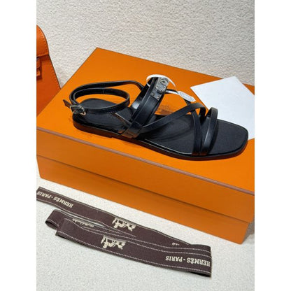 HERM June Sandals in Black Leather