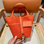 High-end Hermes 2026 Picotin Lock 18 Pocket Bag Canvas/Swift Calfskin 1