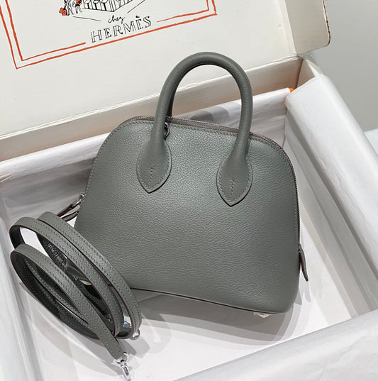 High-end Hermes 2026 Bolide Bowling Bag 18cm Evercolor Leather 2