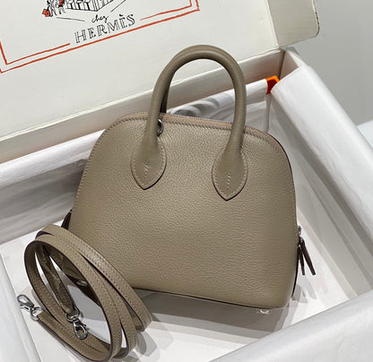 High-end Hermes 2026 Bolide Bowling Bag 18cm Evercolor Leather 2