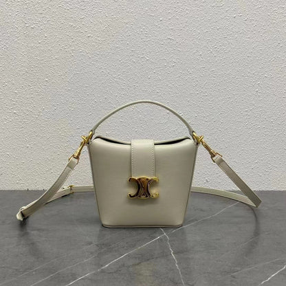 Celine 2026 Triomphe Arc De Bucket Bag 14cm Calfskin 281733