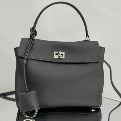 Balenciaga 2026 Rodeo Bag Silver Buckle Suede Leather