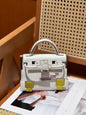 High-end Hermes 2026 Kelly Doll Picto Bag 18cm Cowhide