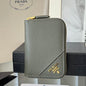 Prada 2026 Wallet 10cm Calfskin With Meta Logo