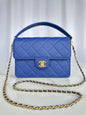 Chanel 2026 Flap Bag with Top Handle Gum-grain Cowhide