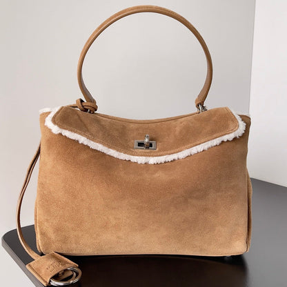 Balenciaga 2026 Rodeo Bag Silver Buckle Suede Leather