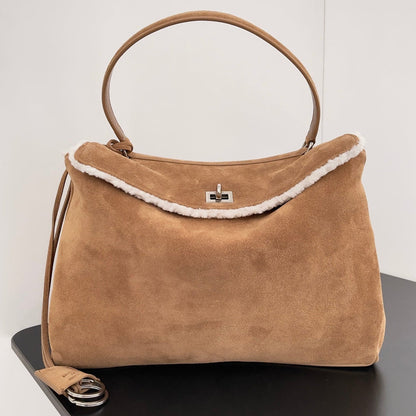 Balenciaga 2026 Rodeo Bag Silver Buckle Suede Leather