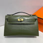 High-end Hermes 2026 Kelly Pochette Bag 22cm Crocodile Leather