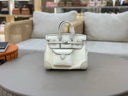 High-end Hermes 2026 Birkin Cargo 25cm Swift Leather Canvas