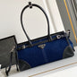 Prada 2026 Bonnie Small Denim Handbag 32cm Denim Leather