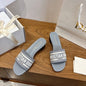CD 26s Embroidered Sandals 45 Canvas Cowhide 685519