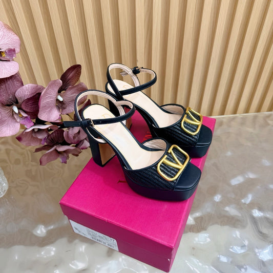 VT 26s Platform Sandals 110 Woven Fabric Cowhide 702268