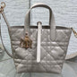 Dior 2026 Toujours Vertical Tote Bag 18cm Macrocannage Calfskin 286459