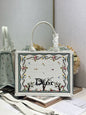 Dior 2026 Book Tote Bag With Multicolored White Revolution Flowers Embroidery Canvas