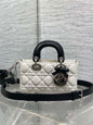 Dior 2026 Bow Lady D-Joy Black mix White Cannage Lambskin 286573