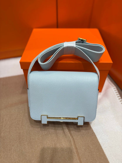 High-end Hermes 2026 Geta Bag 20cm Evercolor Calfskin