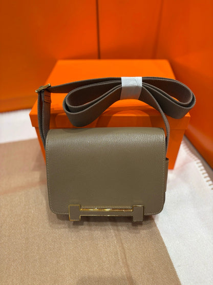 High-end Hermes 2026 Geta Bag 20cm Evercolor Calfskin