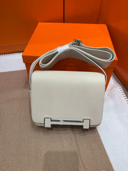 High-end Hermes 2026 Geta Bag 20cm Evercolor Calfskin