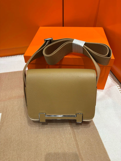 High-end Hermes 2026 Geta Bag 20cm Evercolor Calfskin