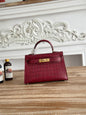 High-end Hermes 2026 Mini Kelly II 19cm Bag Crocodile Leather