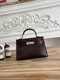 High-end Hermes 2026 Mini Kelly II 19cm Bag Crocodile Leather