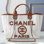 Chanel 2026 Large Deauville Shopping Tote 39cm Canvas Leather