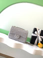 Chanel 2026 Flap Bag 21cm Tweed Leather With Tubular Beads