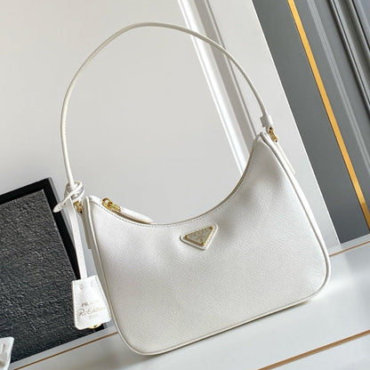 Prada 2026 Re-Edition Saffiano Shoulder Bag 22cm Leather