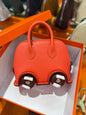 High-end Hermes 2026 Mini Bowling Wheel Bag Epsom Leather