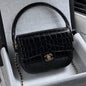 Chanel 2026 Crocodile Embossed Flap Bag 19.5cm Calfskin