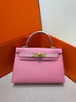 High-end Hermes 2026 Mini Kelly Bag 19cm Crocodile/Epsom Leather