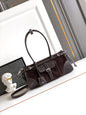 Prada 2026 Bonnie Corduroy Bag Brown Velvet Leather