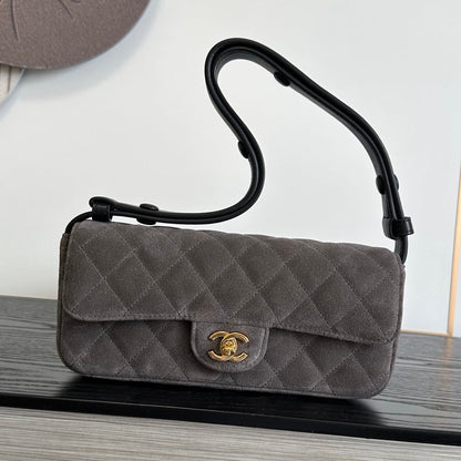 Chanel 2026 Quilted Flap Bag 25cm Suede Lambskin