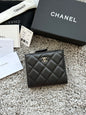 Chanel 2026 Double Zippered Short Wallet 11cm Leather 102531