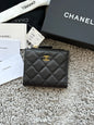 Chanel 2026 Double Zippered Short Wallet 11cm Leather 102531