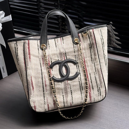 Chanel 2026 Small Shopping Tote Bag Canvas Fabric