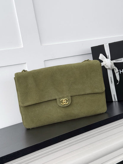 Chanel 2026 Maxi Flap Bag Suede Leather 167416