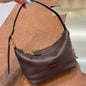 MiuMiu 2026 Spirit Pouch Bag 19cm Dark Brown Nappa Leather