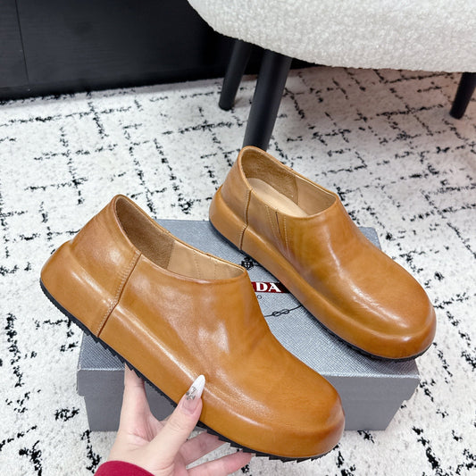 PRA 26S Loafers Camel Brown Calfskin Leather 617128