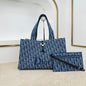 Dior 2026 Spongy Book Tote Bag Blue Canvas
