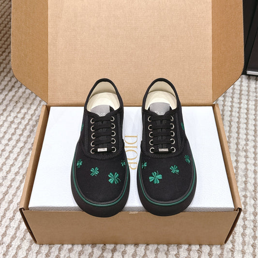 CD 26 Platform Sneaker Black Green Canvas 632438