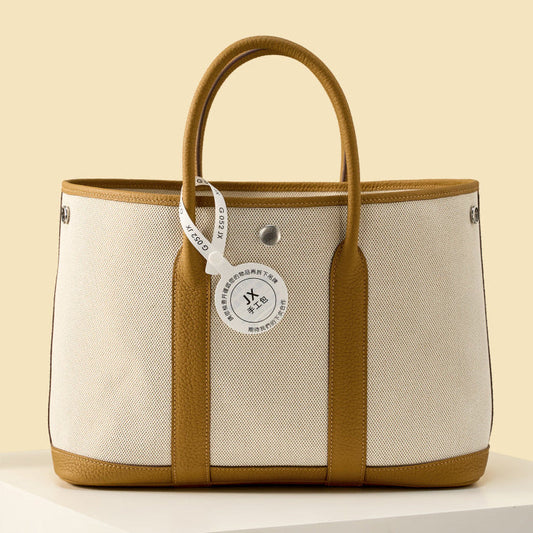 High-end Hermes 2026 Garden Party 30cm Bag Dutch Leather Canvas