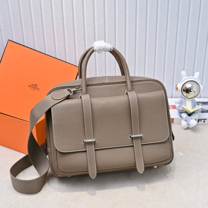 High-end Hermes 2026 Steve Briefcase Togo Leather