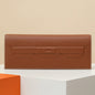 High-end Hermes 2026 Shadow Birkin Cut Clutch 29cm Golden Brown Swift Leather
