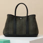 High-end Hermes 2026 Garden Party 30 Bag Almond Green Wool Leather