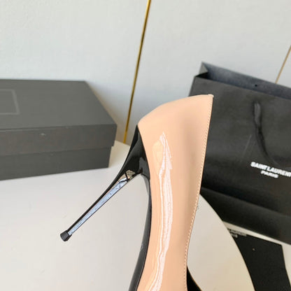 SL TRIANGLE BASIC HIGH HEELS BISQUE CALFSKIN
