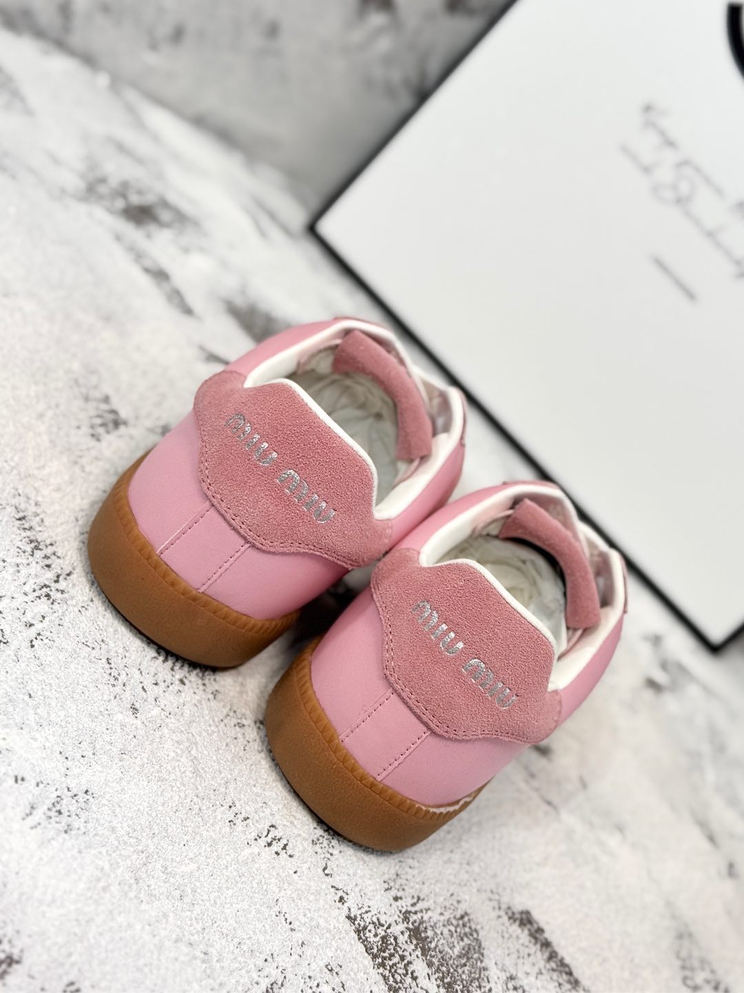 RETRO SNEAKERS IN PINK LAMBSKIN MIX SUEDE