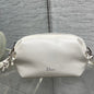 Dior 2026 Bow Pouch 20cm White Lambskin 284143