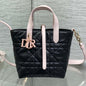 Dior 2026 Toujours Bag 18cm Black Pink Calfskin With Pink Charm 286511