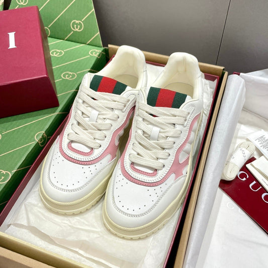 GG 26 Sneaker White Pink Red Green Cowhide 632871